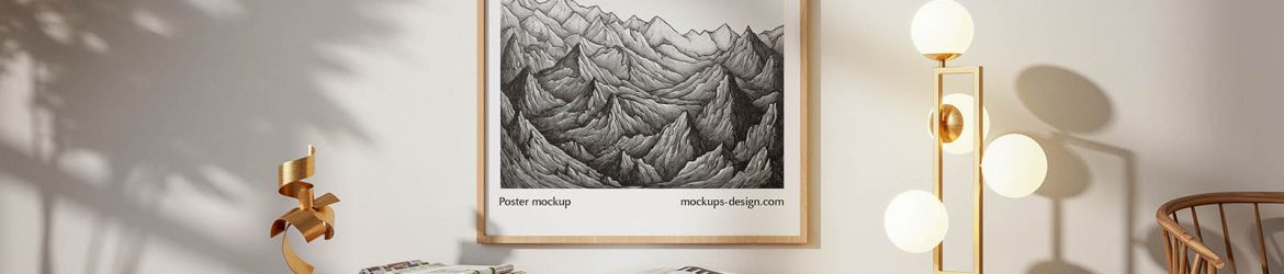Free framed poster mockup - Instant Download