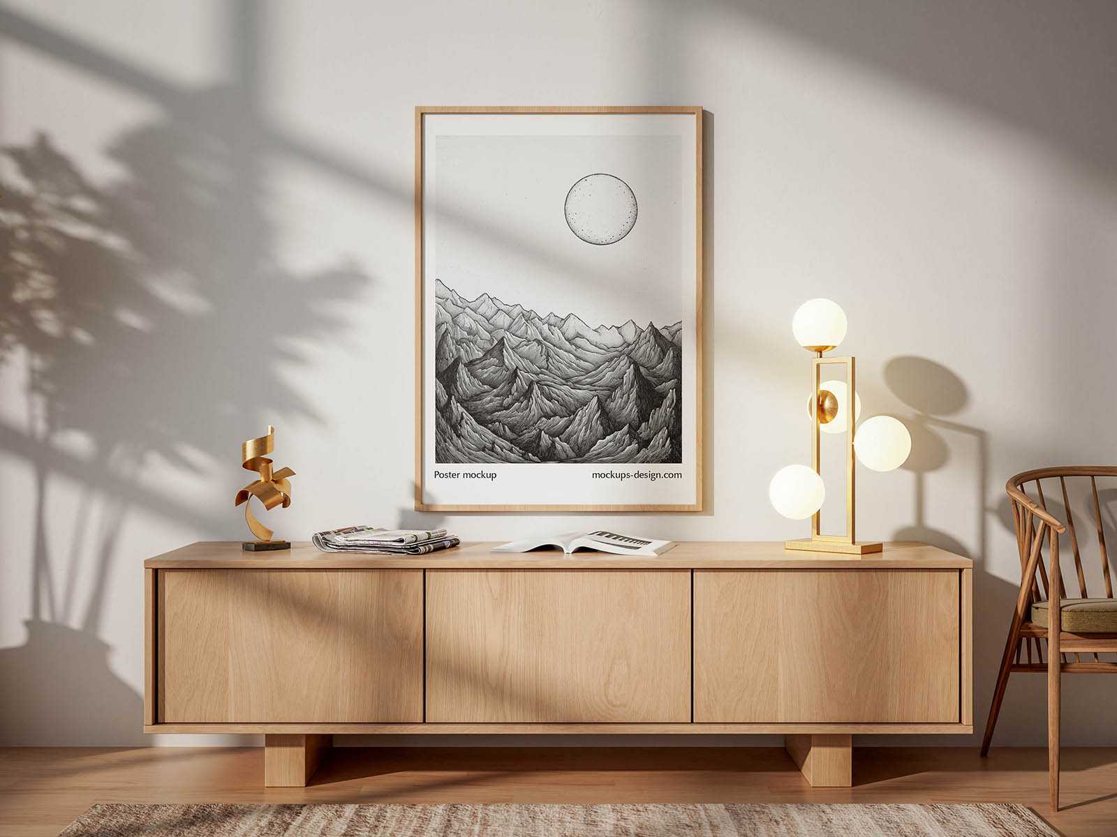 Free framed poster mockup - Instant Download