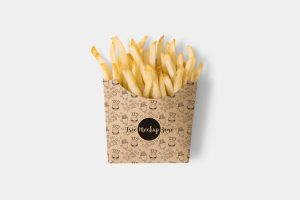 Free French Fries Box Mockup