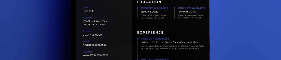 Free Fresh Resume Design Template (PSD)