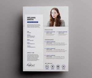 Free Fresh Resume Template (PSD)