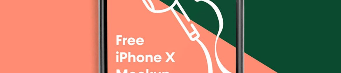 Free Front View iPhone X Mockup (PSD)