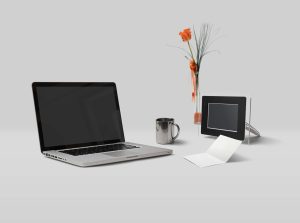 Free Front View Scene Mockup (PSD)