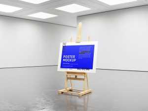 Free gallery easel mockup