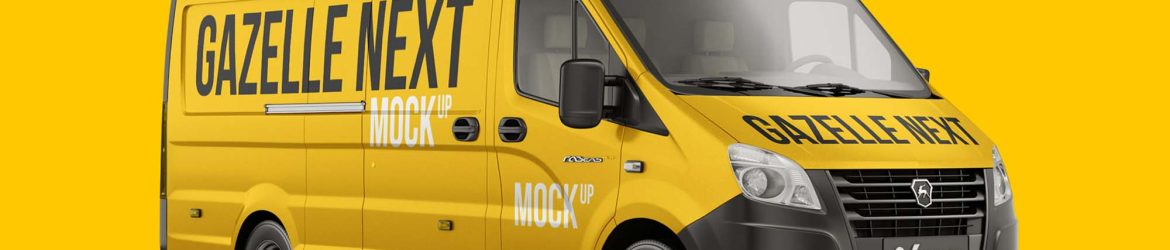 Free Gazelle Van Mockup (PSD)
