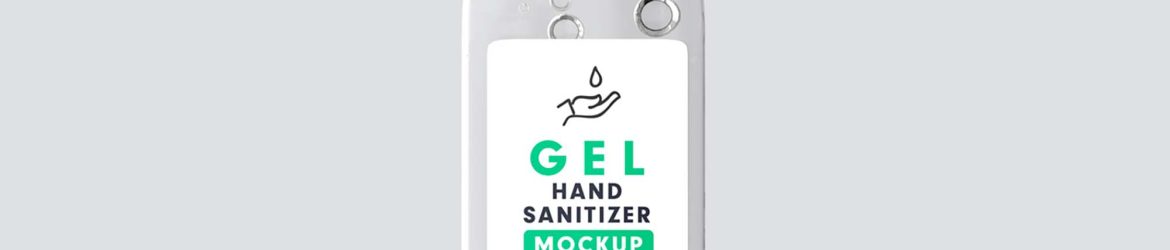 Free Gel Sanitizer Bottle Mockup (PSD)