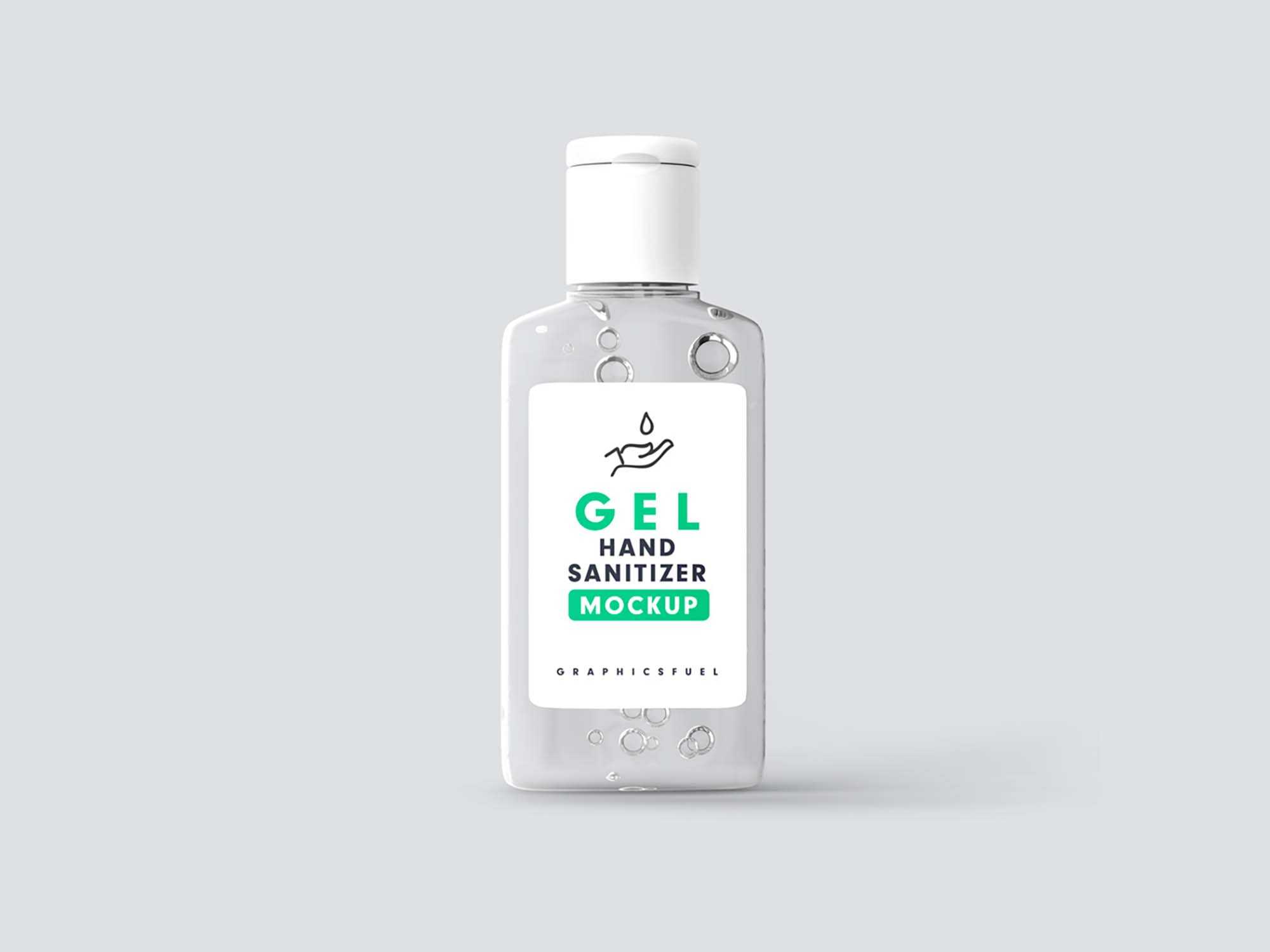 Free Gel Sanitizer Bottle Mockup (PSD)