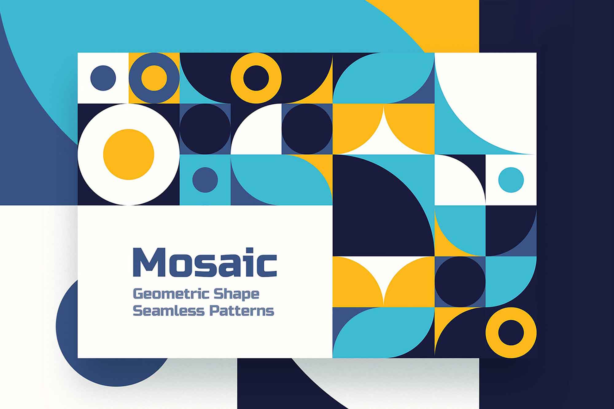 Free Geometric Mosaic Seamless Patterns