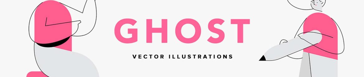 Free Ghost Minimalistic Characters Illustrations (AI)