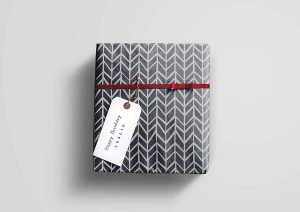 Free Gift Wrap Box Mockup (PSD)