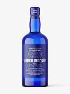Free gin bottle mockup