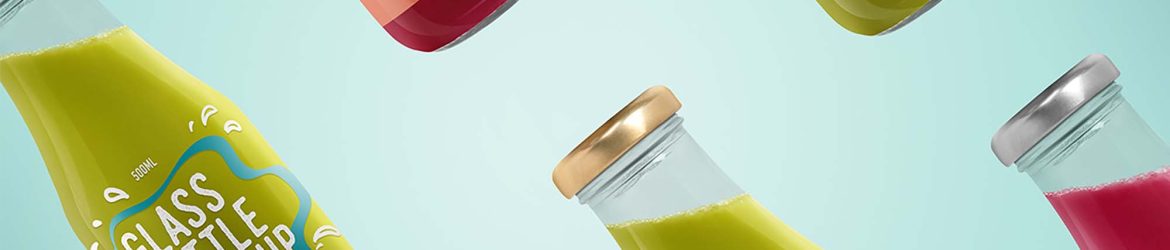 Free Glass Beverage Bottles Mockup (PSD)