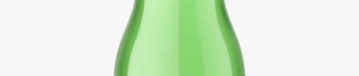 Free glass cosmetic bottle mockup