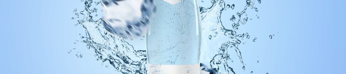 Free Glass Water Bottle Mockup