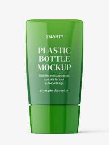 Free glossy bottle mockup