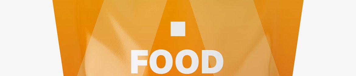 Free glossy food pouch mockup