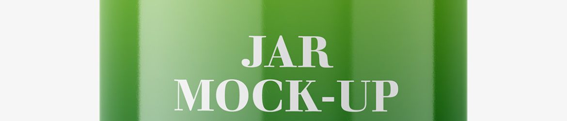 Free glossy jar mockup Free glossy jar mockup