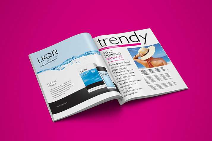 Free glossy magazine mockup