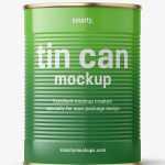 Free glossy tin can mockup / 580 ml - Free PSD Download Free glossy tin can mockup / 580 ml