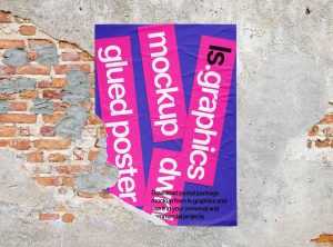 Free Glued Paper Mockup (PSD)