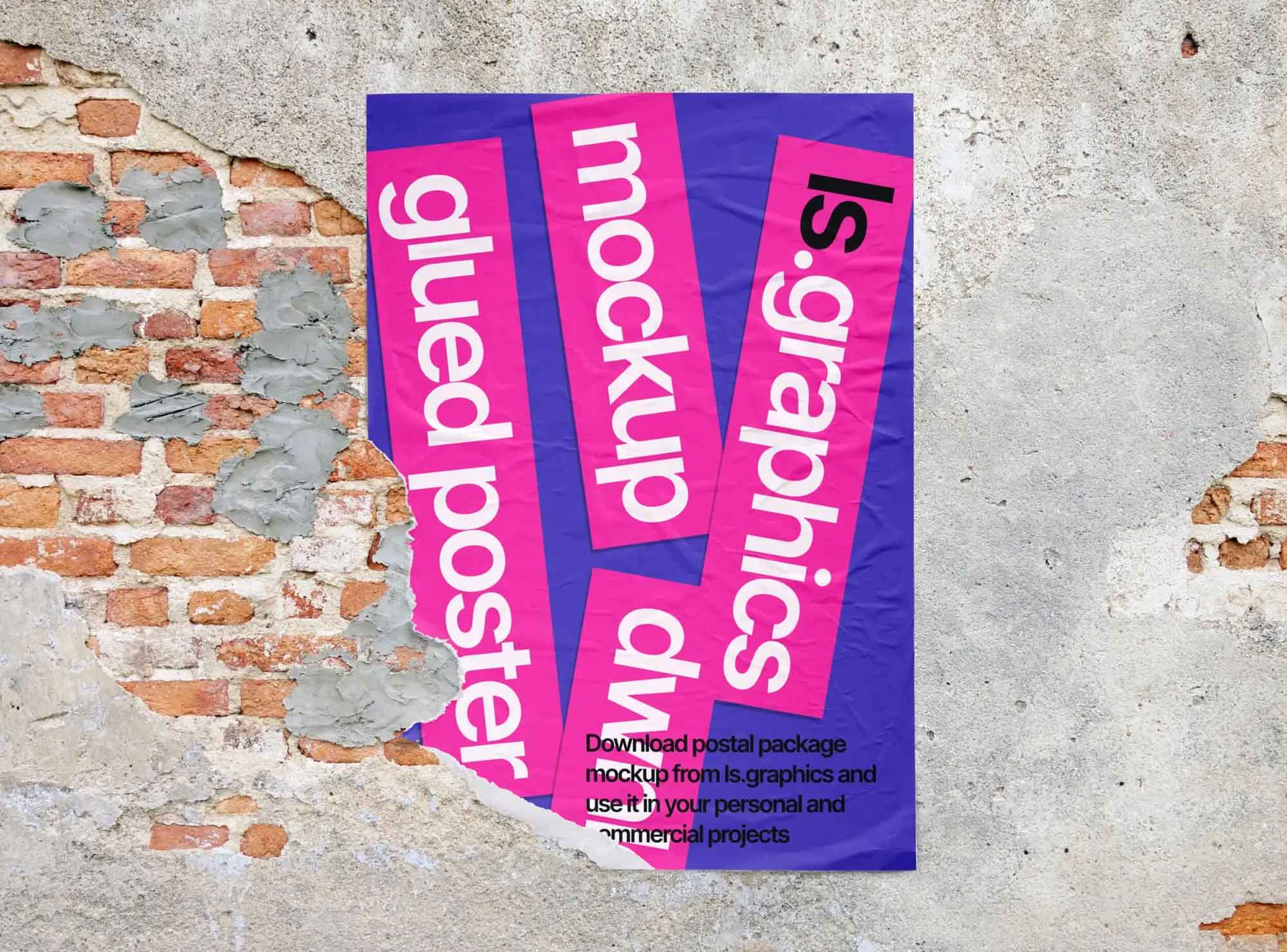 Free Glued Paper Mockup (PSD)