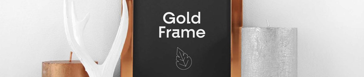 Free Gold Frame Mockup (PSD)