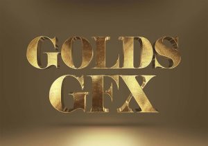 Free Gold Text Effect Mockup (PSD)