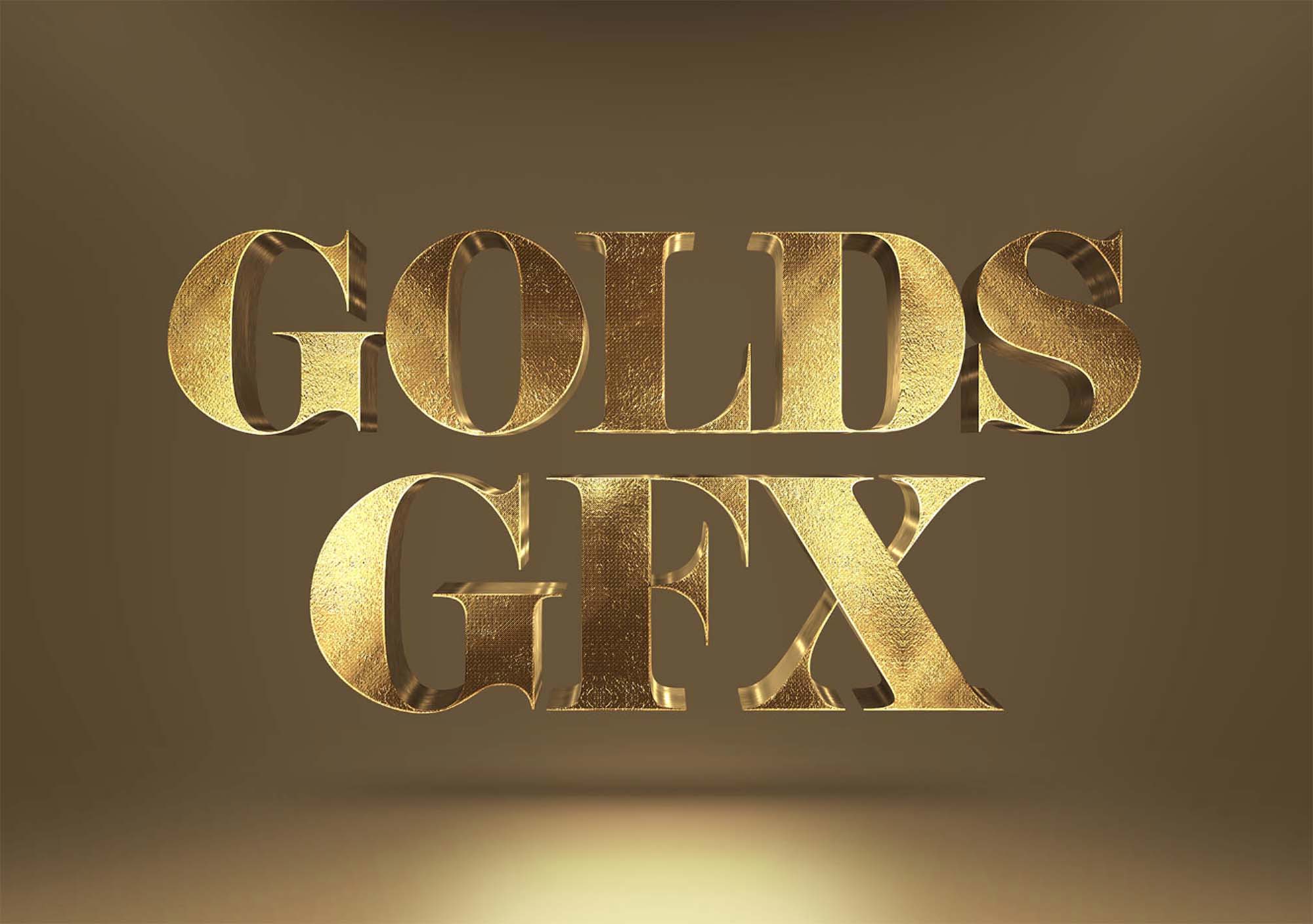 Free Gold Text Effect Mockup (PSD)