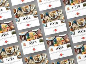 Free Grid Square Flyers Mockup (PSD)