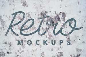 Free Grunge Wall Retro Mockups (PSD)