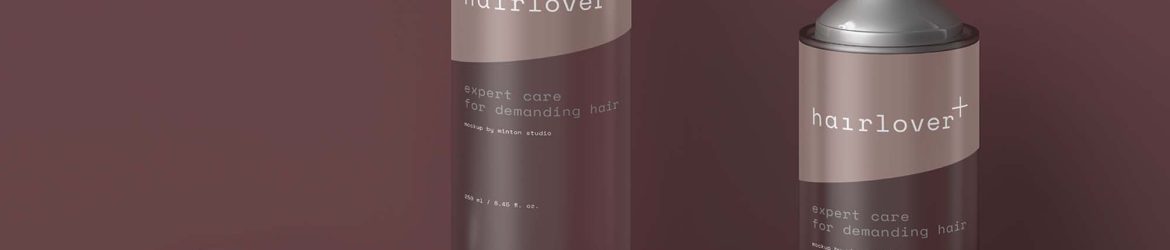 Free Hair Lover Bottle Mockup (PSD)