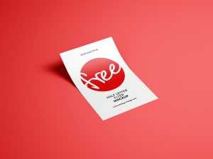 Free half page flyer mockup