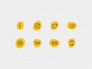 Free Hand-drawn Social Media Icons (Ai)