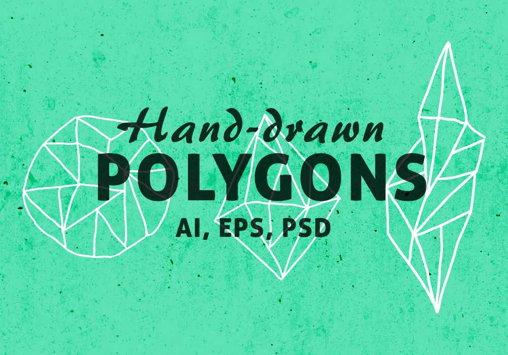 Free Hand-drawn Vector Geometric Polygons