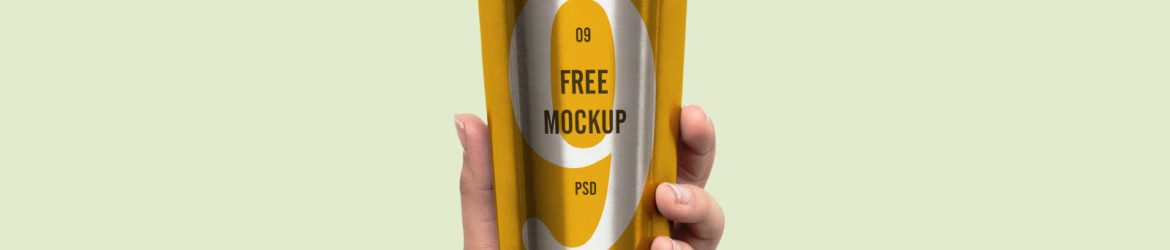 Free Hand Holding Metal Cup Mockups (PSD)