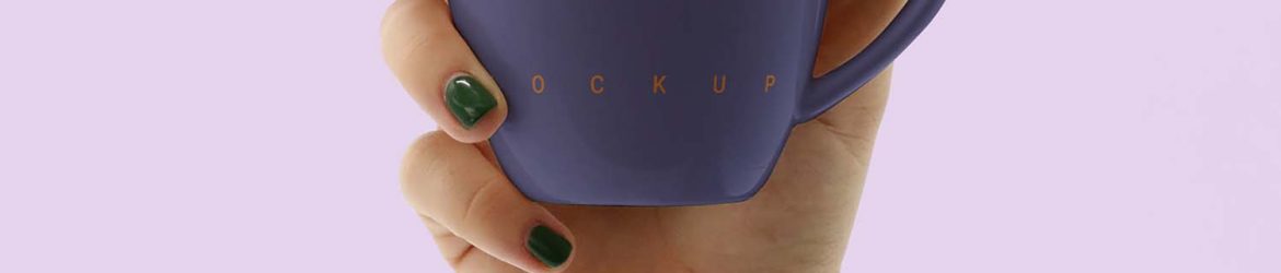 Free Hand Holding Mug Mockup (PSD)
