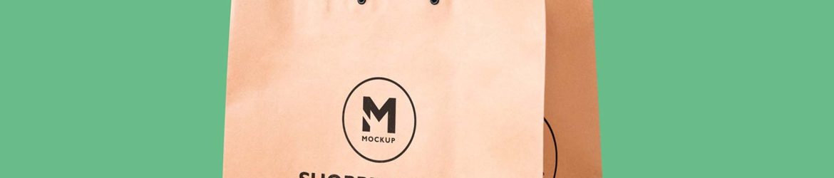 Free Handheld Paper Bag Mockup (PSD)