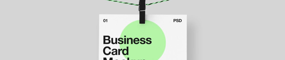 Free Handing Business Card Mockup