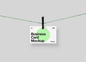 Free Handing Business Card Mockup