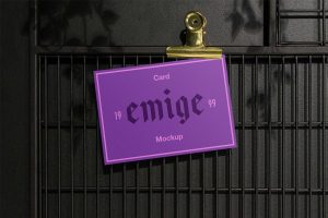 Free Hanged Card Mockup (PSD)