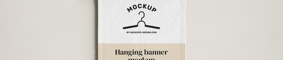 Free hanging banner mockup Free hanging banner mockup