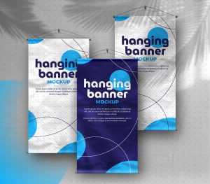 Free Hanging Banner Mockup (PSD)
