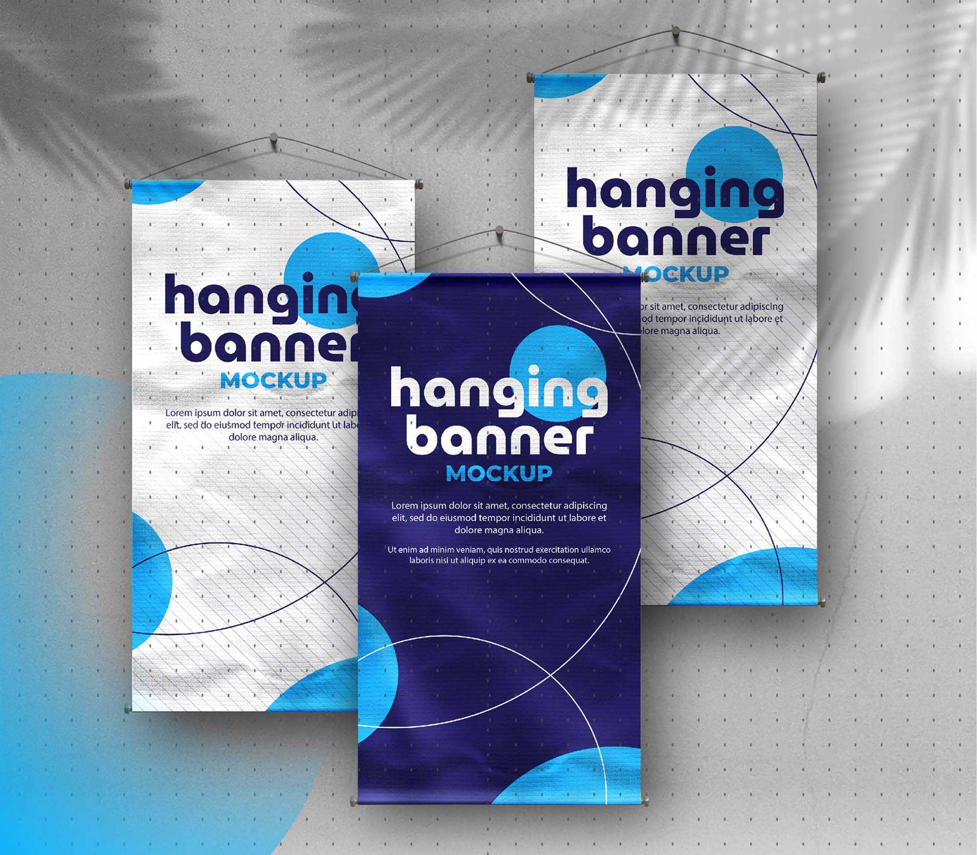 Free Hanging Banner Mockup (PSD)