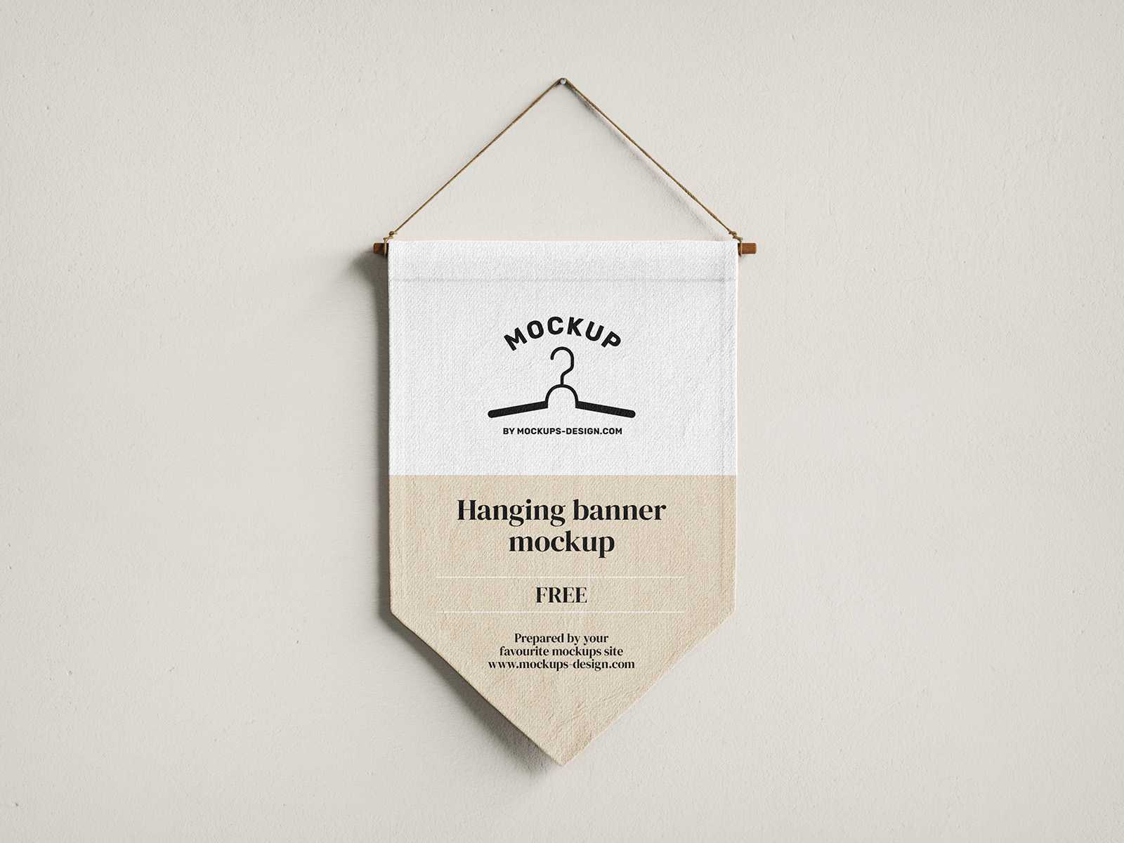 Free hanging banner mockup