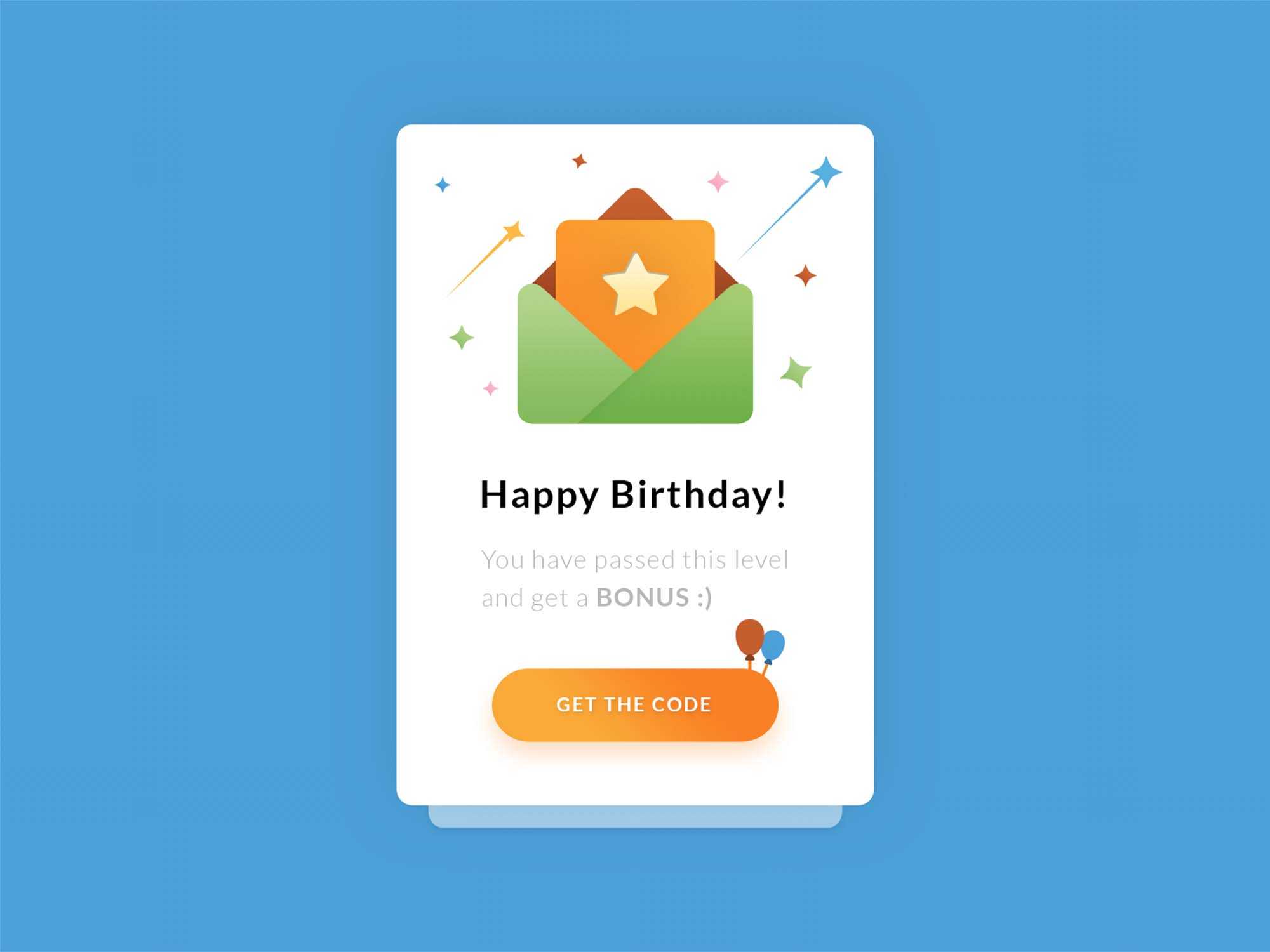 Free Happy Birthday UI-UX Template (PSD)