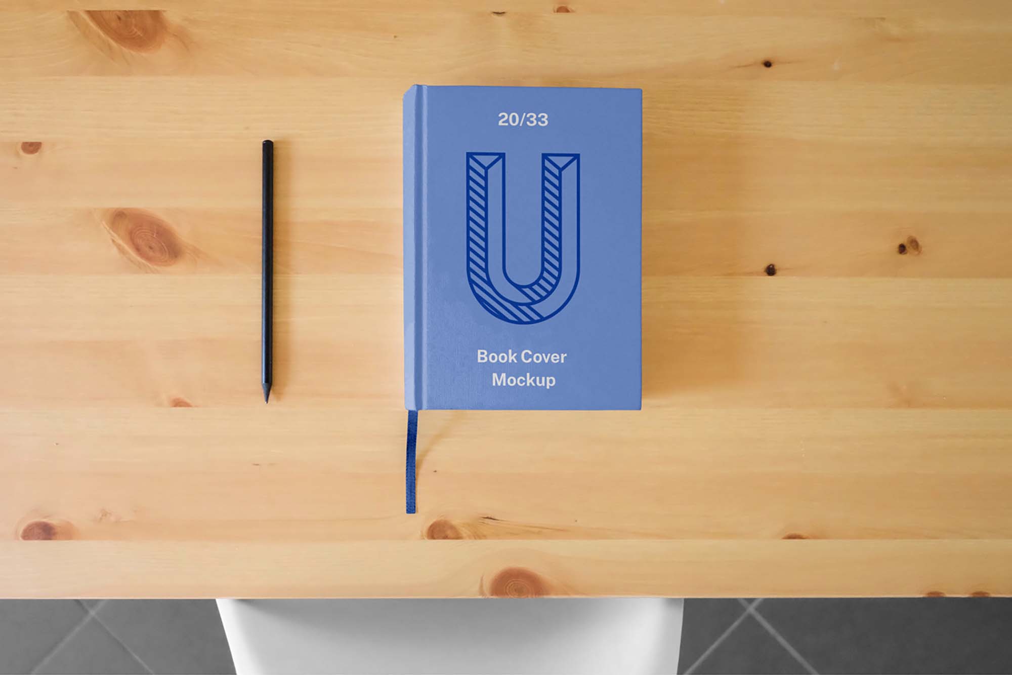 Free Hard Book Cover Mockup (PSD)