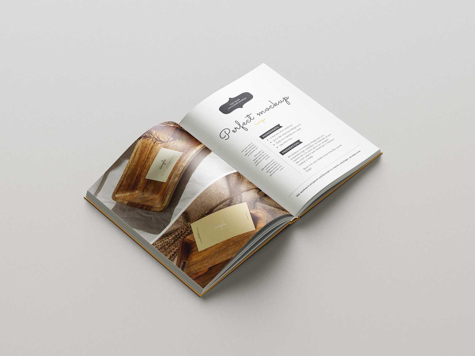 Free hard cover book mockup