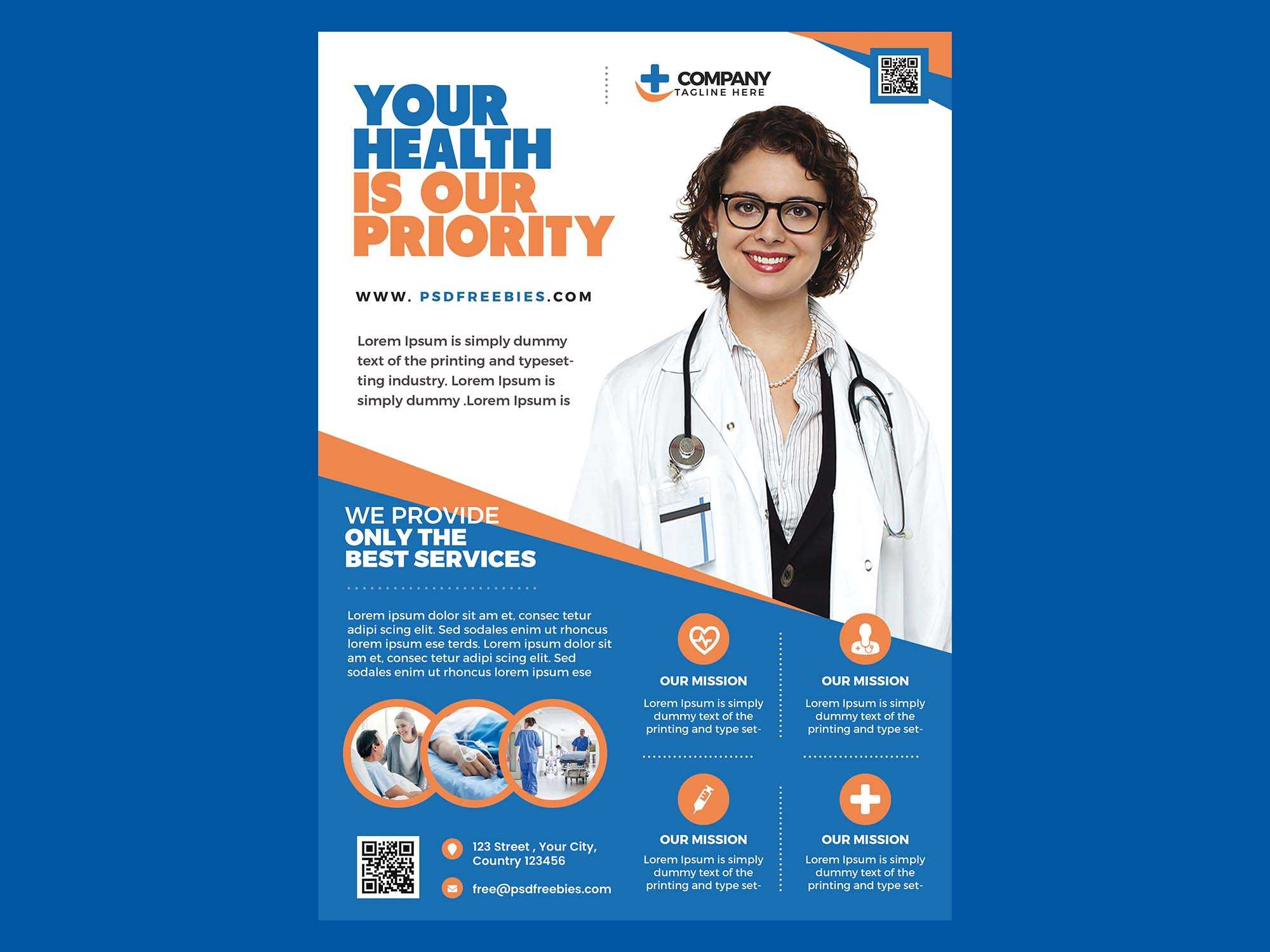 Free Health Care Flyer Template (PSD)