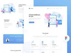 Free Healthcare Startup Landing Page (FIG)