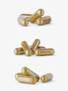 Free herbal capsules mockup